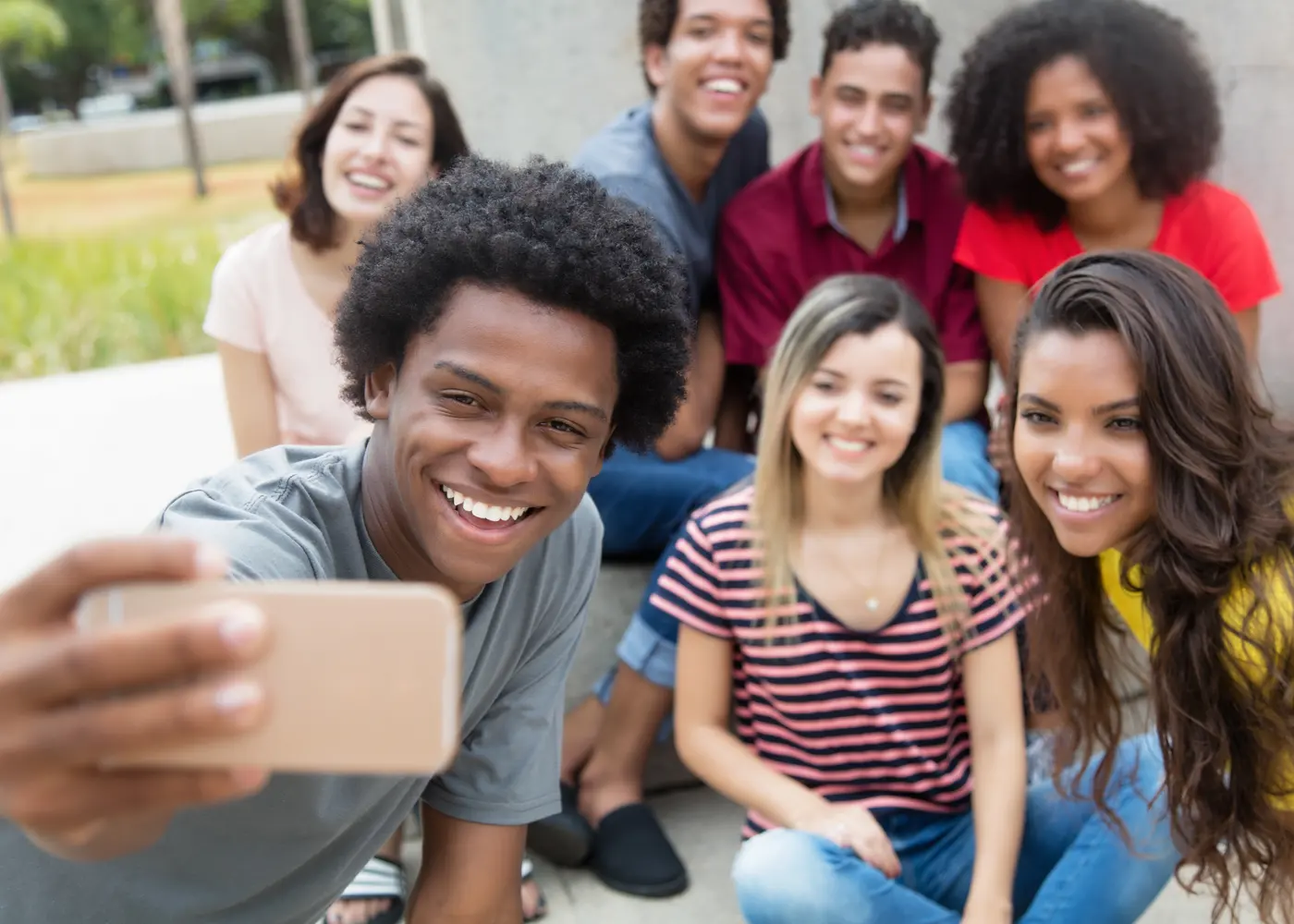 People using mobile apps as part of a portable Nostr social layer
