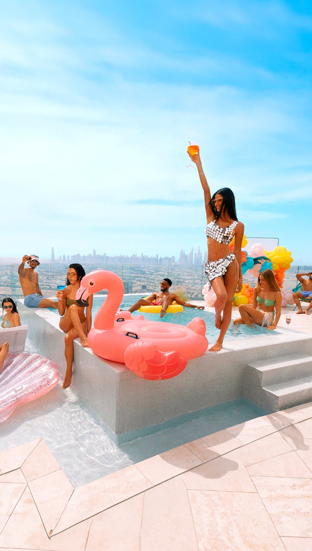 Crays Circle App rooftop pool party and community lifestyle moment