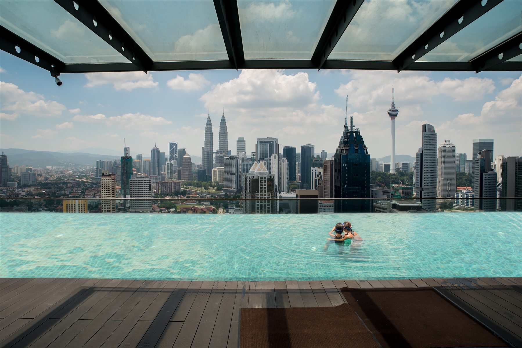 Luxury rooftop pool and hospitality experience