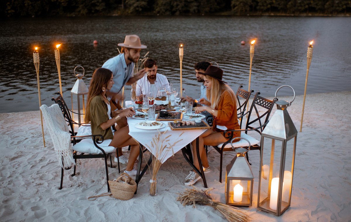 Hospitality dinner by the water